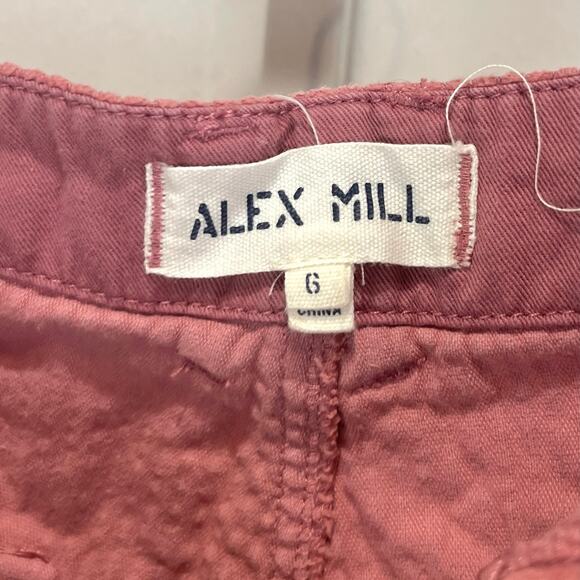 ALEX MILL Neil Cotton Corduroy Utility Crop Pants Cotton Dusty Rose Pink Size 6 - Picture 3 of 10